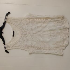Cream lace top